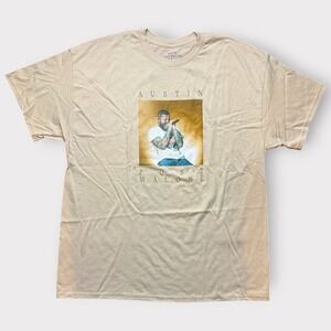 Post Malone Austin Tour 2023 Graphic T-Shirt Tan Mens XXL New